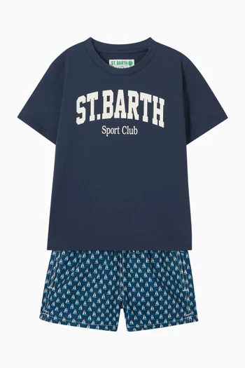 Jean Printed Swim Shorts