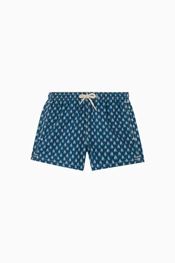 Jean Printed Swim Shorts