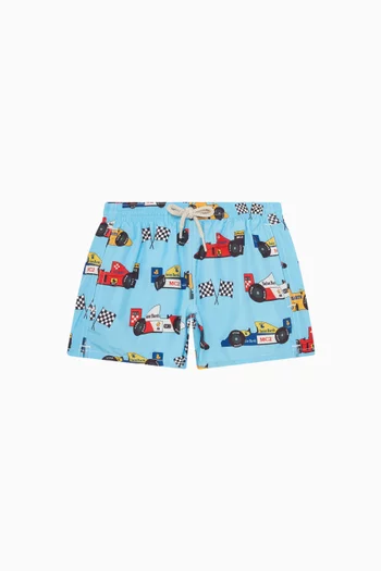 Jean Printed Swim Shorts