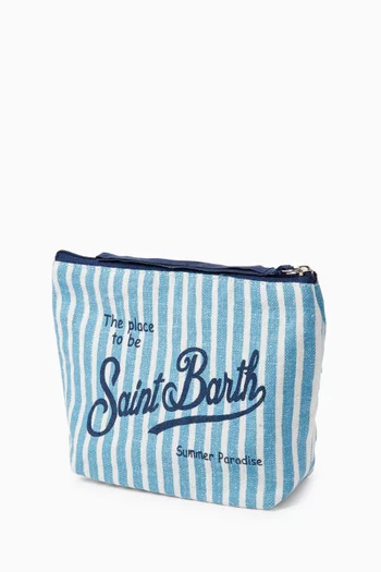 Saint Barth Zip Bag in Linen
