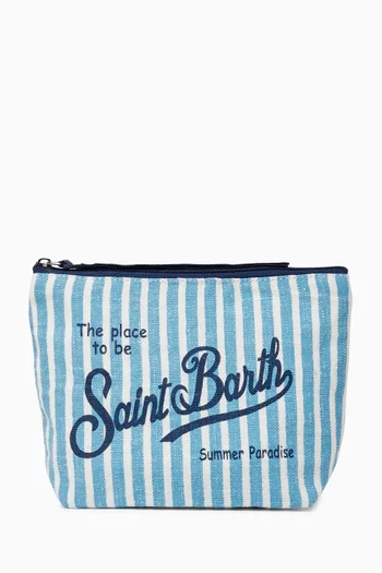 Saint Barth Zip Bag in Linen