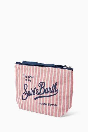 Saint Barth Zip Bag in Linen