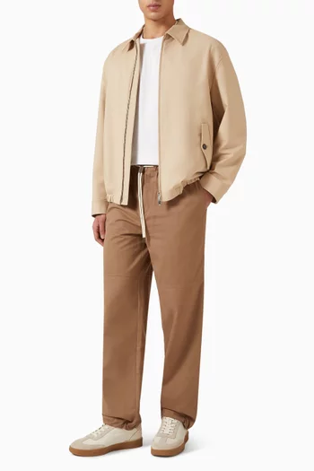 Wide-leg Pants in Cotton Blend