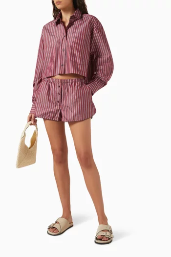 Arabella Striped Set in Cotton-poplin