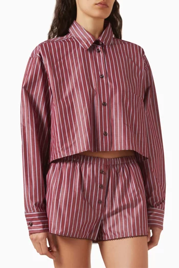 Arabella Striped Set in Cotton-poplin