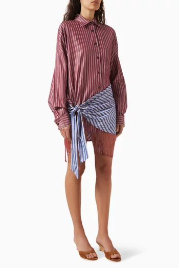 Jolene Mini Shirt Dress in Cotton-poplin