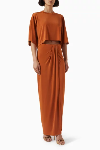 Anja Cut-out Maxi Dress in Jersey
