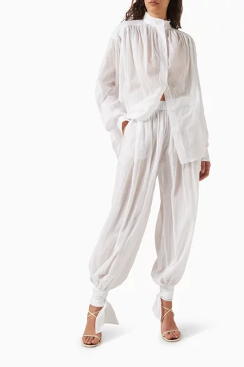 Rania Oversized Shirt in Cotton-muslin