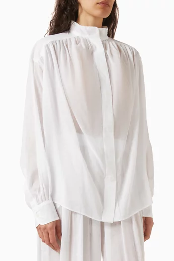 Rania Oversized Shirt in Cotton-muslin