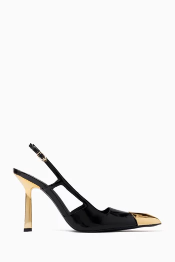 Boss Toe 105 Slingback Pumps in Patent Leather
