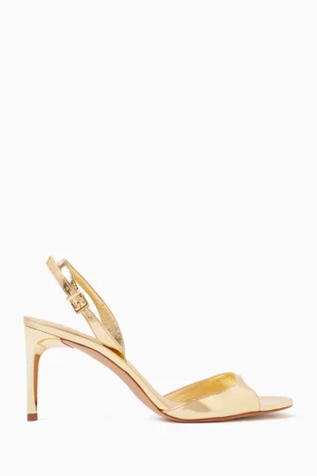 Eternal Edited 80 Slingback Sandals in Metallic Leather