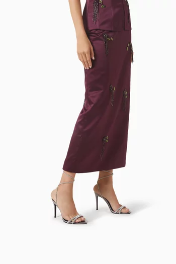 110 Ankle Strap Sandals in Metallic Leather