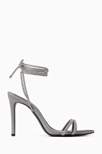 110 Ankle Strap Sandals in Metallic Leather
