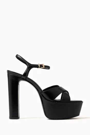 135 Platform Sandals in Leather