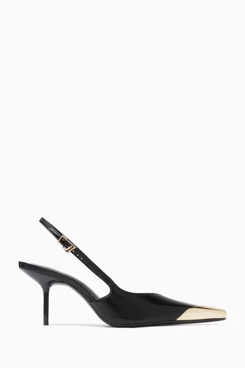 Metal Toe-cap 70 Slingback Pumps in Leather