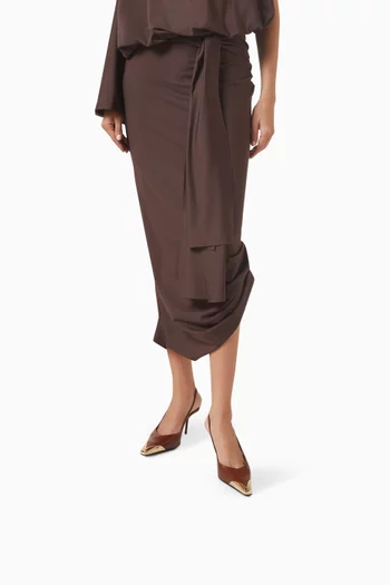 Metal Toe-cap 70 Slingback Pumps in Leather