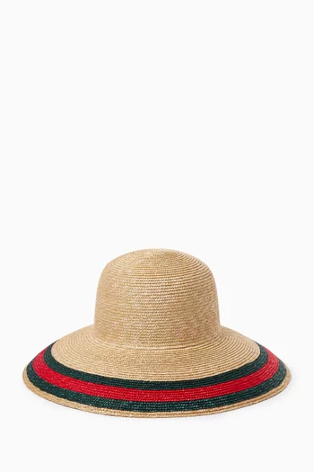 Woven Web Hat in Straw