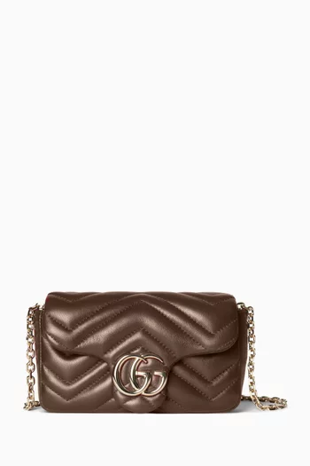 Mini GG Marmont Shoulder Bag in Leather