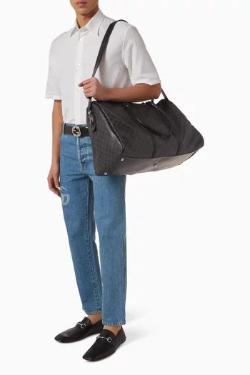 GG Duffle Bag in Coated Canvas