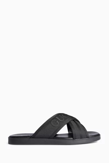 Logo-jacquard Slide Sandals