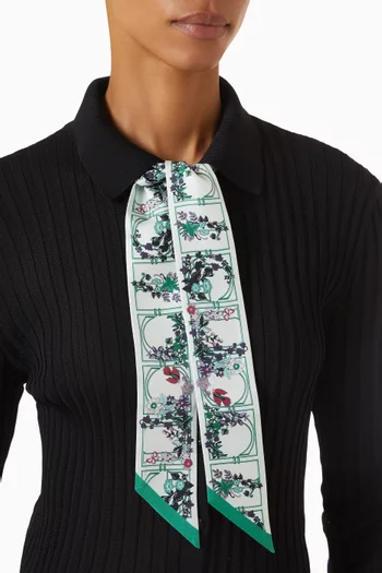 GG Printed Ribbon in Silk