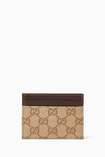 Classic Card Case in GG Coated Canvas