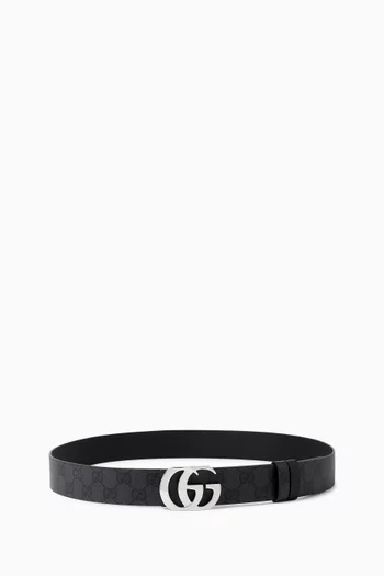 Reversible GG Marmont Belt in Coated Canvas