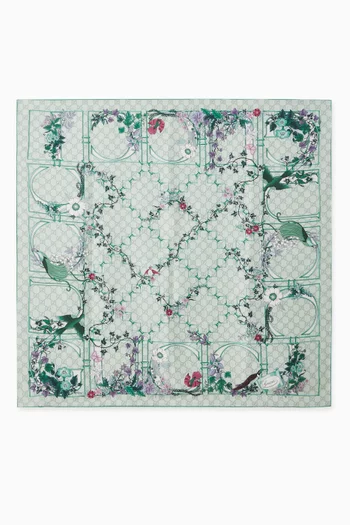 Flora Printed Scarf in Silk