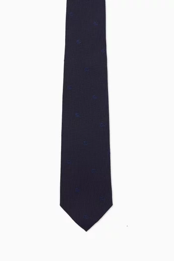 Double G Jacquard Tie in Silk