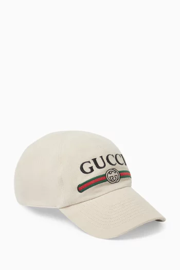 Logo Baseball Hat in Cotton