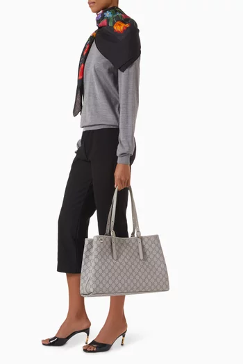 GG Emblem Large Tote Bag in Canvas