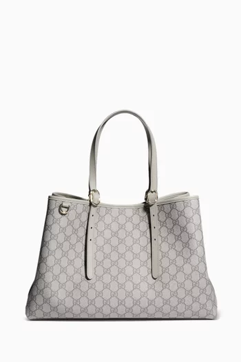 GG Emblem Large Tote Bag in Canvas