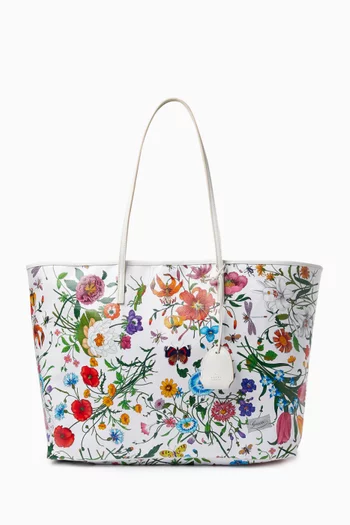 Flora Tote Bag in Coated Canvas