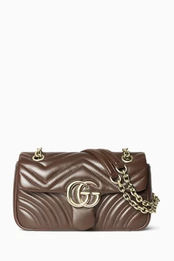 Medium GG Marmont Shoulder Bag in Leather