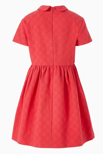 Textured GG Flared Dress in Cotton