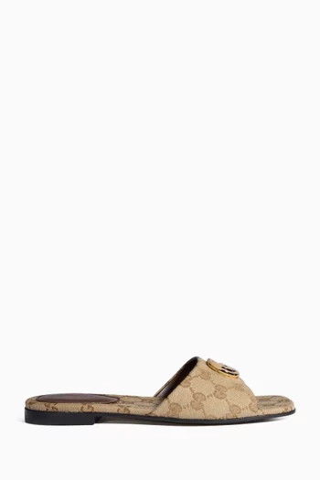 Slide Sandals in GG Canvas