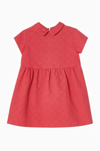 Textured GG Flared Dress in Cotton