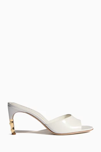 Bamboo Motif 75 Sandals in Shiny Leather