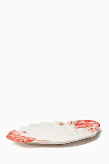 Shell Hand-painted Serving Plate in Ceramic