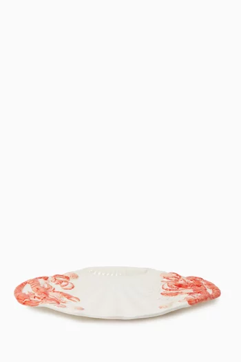 Shell Platter in Hand-Painted Ceramic