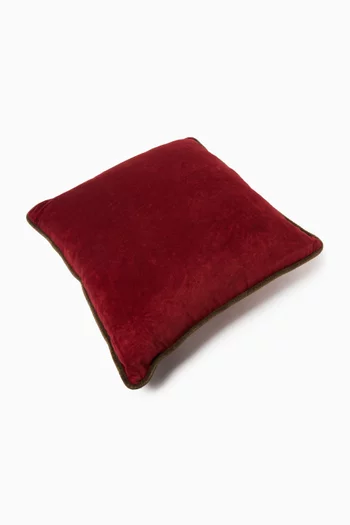 Embroidered Cushion in Velvet