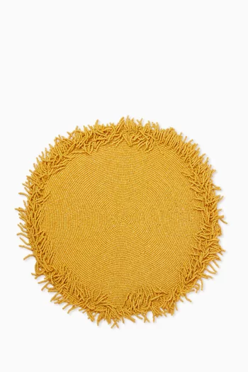 Fringed Beaded Placemat