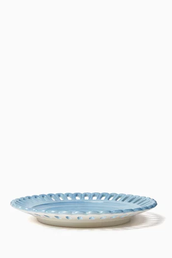 Lace Hand-painted Charger Plate in Ceramic