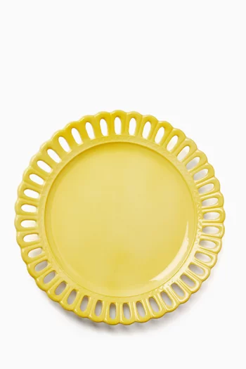 Lace Hand-painted Charger Plate in Ceramic