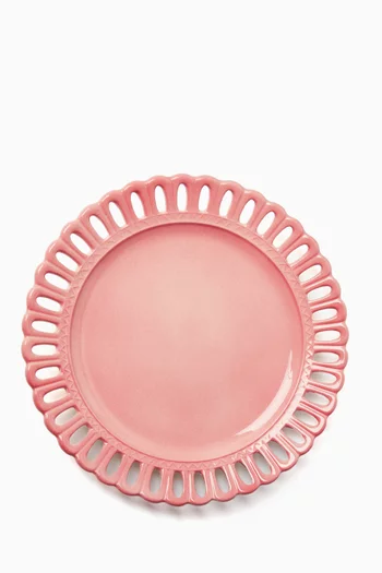 Lace Hand-painted Charger Plate in Ceramic