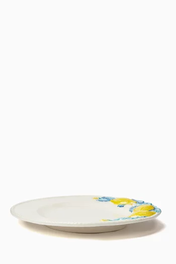 Lemon Hand-painted Dinner Plate in Ceramic