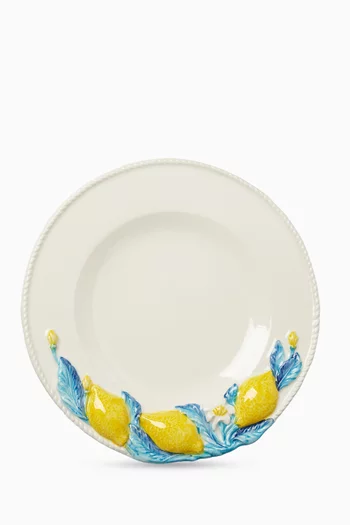 Lemon Hand-painted Dinner Plate in Ceramic