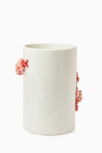 Hand-painted Shell Vase in Ceramic