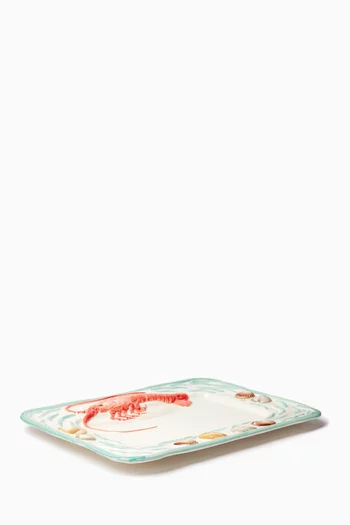 Menagerie d'Été Hand-painted Tray in Ceramic