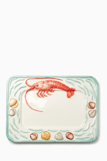 Menagerie d'Été Hand-painted Tray in Ceramic